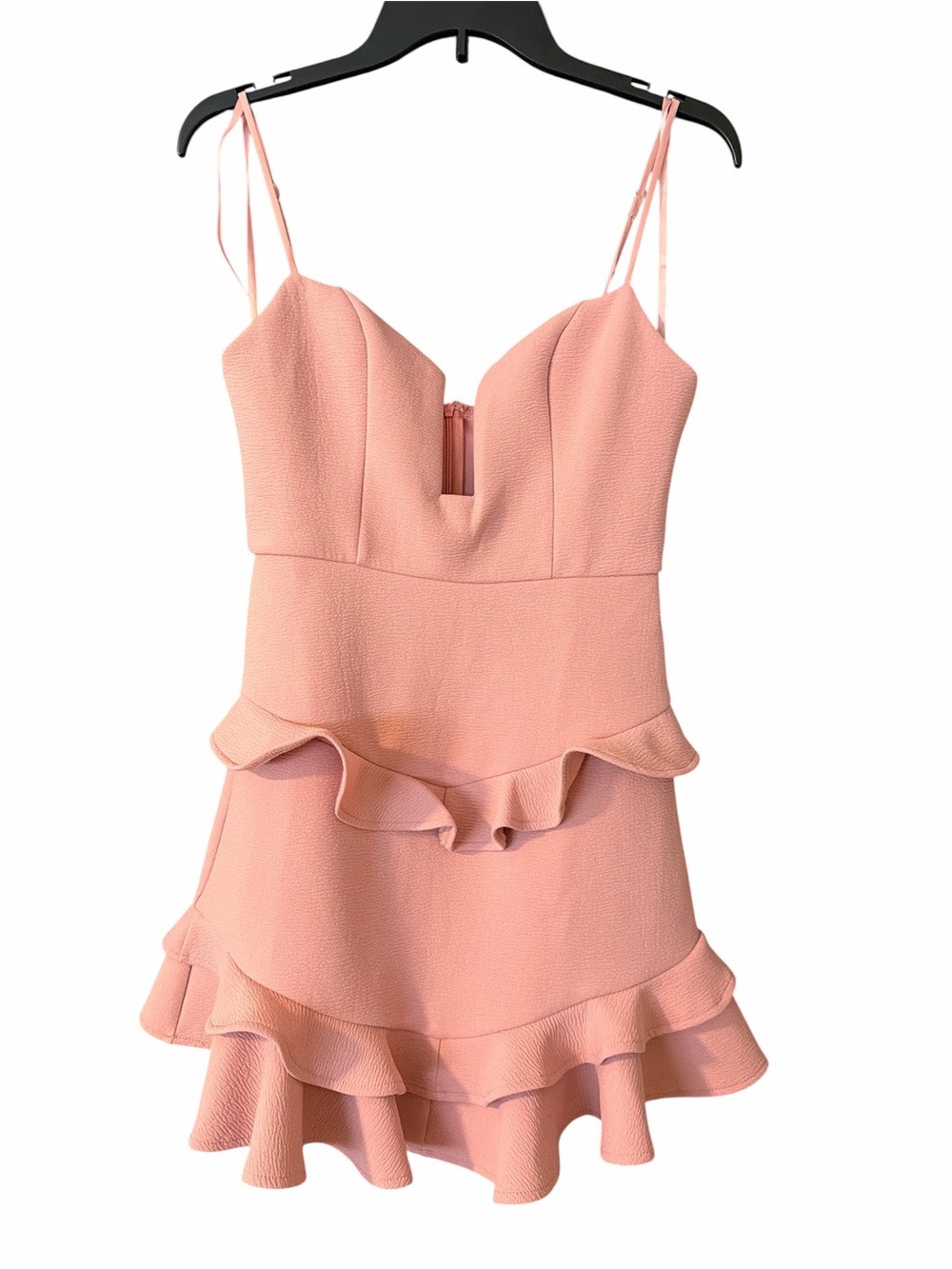 Blush Pink Ruffle Mini Dress Sz M